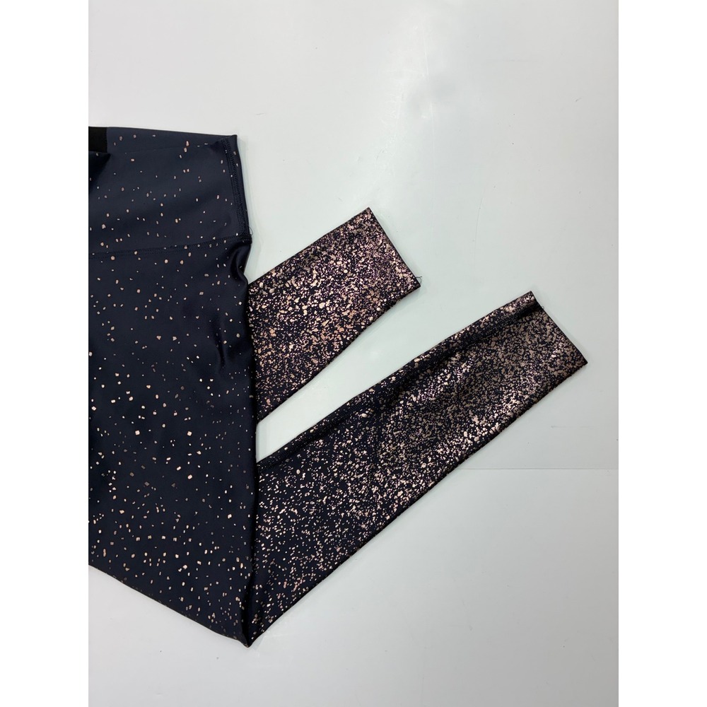 Sold.   Peloton Womens Small Rose Gold Metallic Speckled High Waisted Leggings - Picture 7 of 9